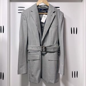 New with tags Ralph Lauren houndstooth belted long blazer jacket